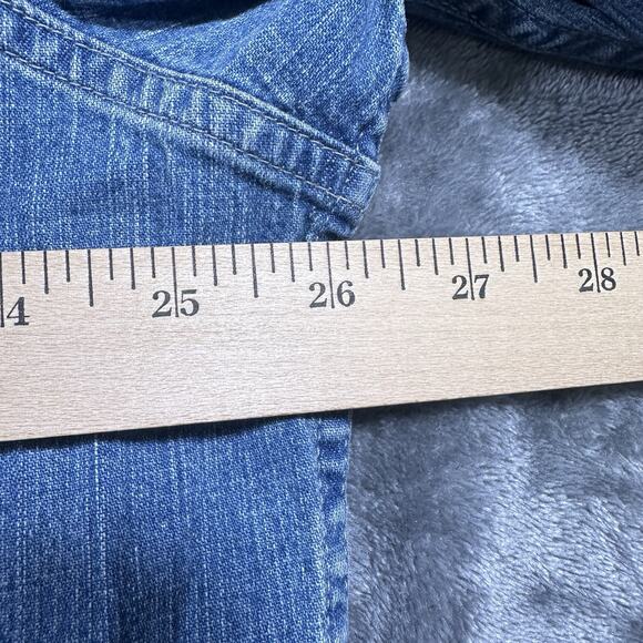 American Eagle Button Up Shirt Mens XXL Blue Denim Casual‎ Outdoor Preppy Office - Picture 7 of 10